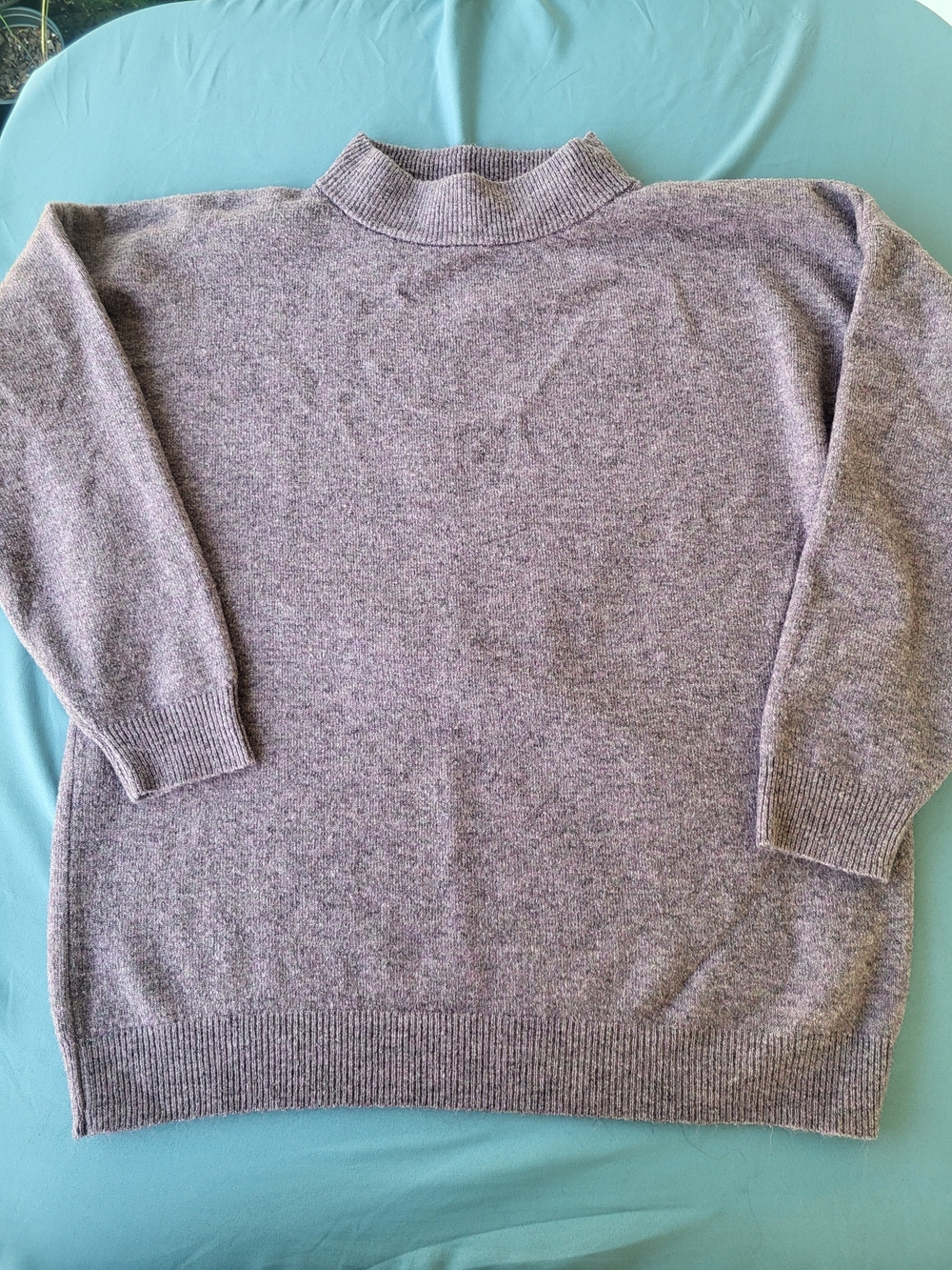 A New Day Chunky Knit Oversized Mock Neck Sweater in Soft Purple M